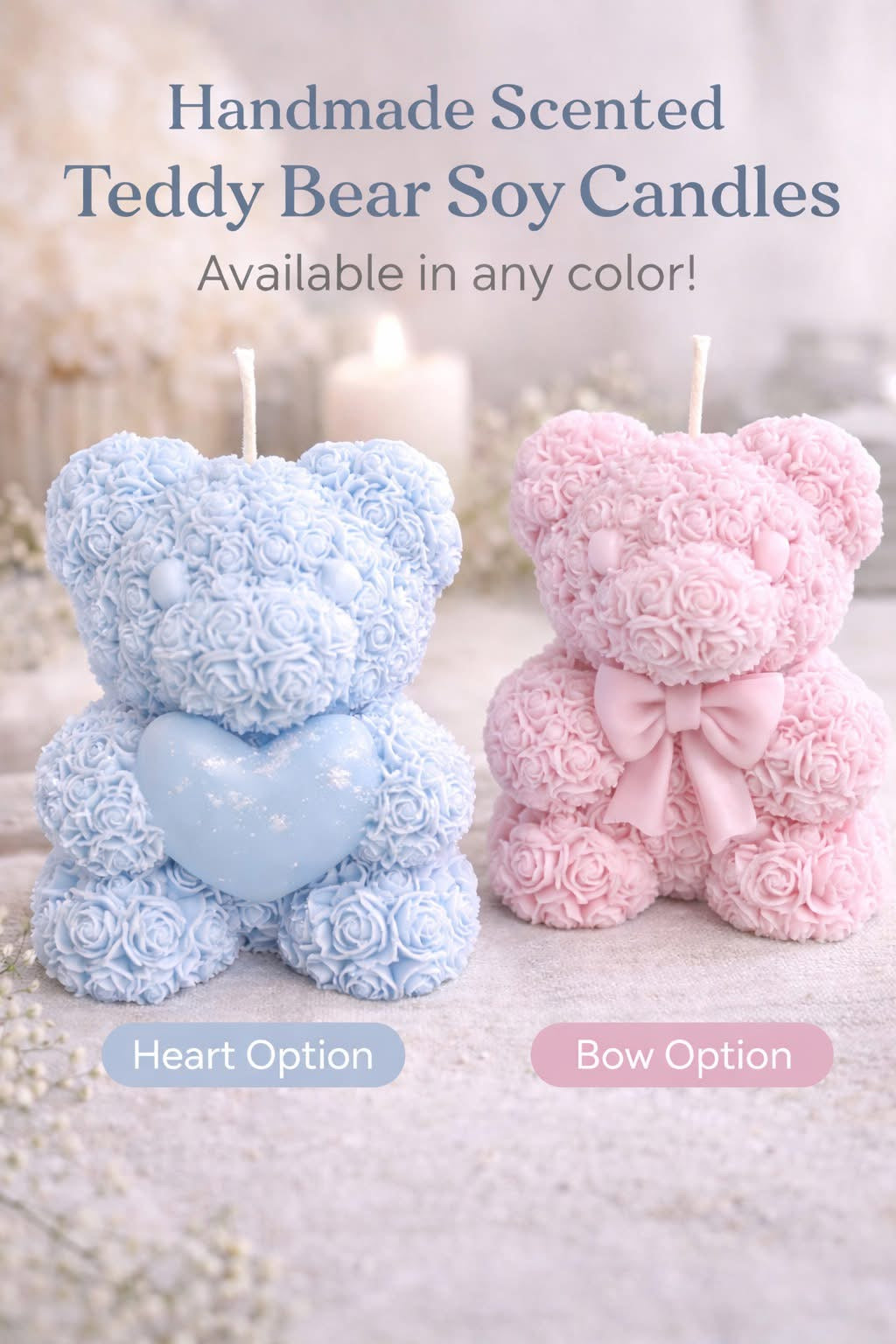 Handmade Teddy Bear Soy Candle